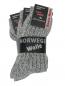 Preview: GROJADORI 3 Paar Norweger Socken Wolle Grobstrick, Grau - meliert, Detail_02